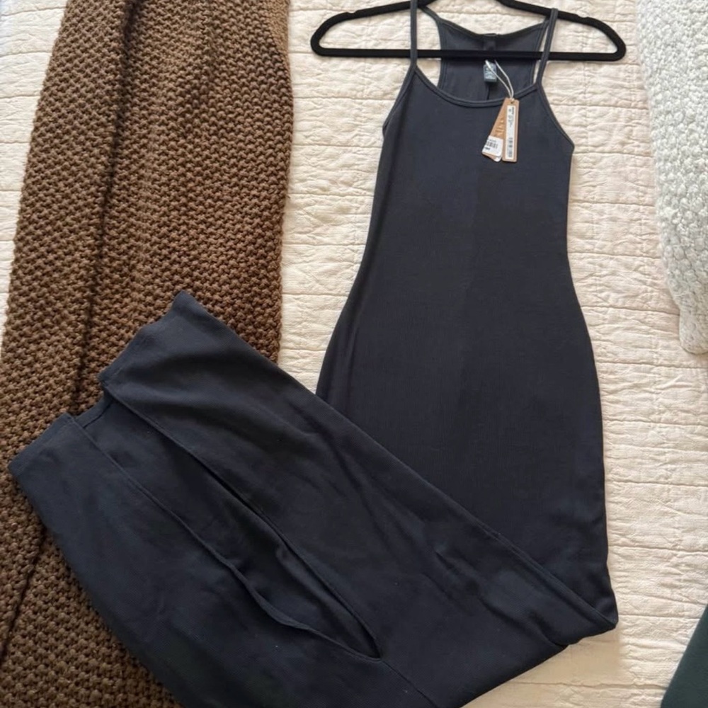 SKIMS Black Maxi Dress